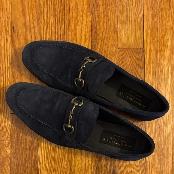 To Boot Dark Blue Loafers with Metal Accent - Picture 3 of 12